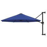 Wall-Mounted Garden Parasol with Metal Pole 300 cm Blue 47301