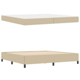 Bed Frame with Mattress Light Green Grey 200 x 200 cm Fabric 3399144