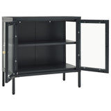 Sideboard Anthracite 70x35x70 cm Steel and Glass 336066