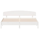 Bed Frame without Mattress White 180x200 cm Super King Solid Wood Pine 3207198