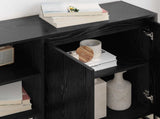 Side Cabinet Black Oak 96.5 x 30 x 75 cm Engineered Wood 886612
