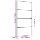 Interior Door Slim Black 102.5x201.5 cm Tempered Glass and Aluminium 155123