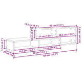 Wall TV Stand 120 x 25 x 28.5 cm Engineered Wood 889893