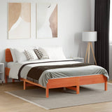 Bed Frame without Mattress Wax Brown 140x190 cm Solid Wood Pine 3328246