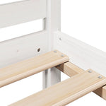 ZNTS Bookcase Bed without Mattress White 160x200 cm Solid Wood Pine 3322208
