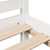Bookcase Bed without Mattress White 180x200 cm Super King Solid Wood Pine 3322210