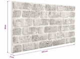 Wall Panels 10 pcs Light Grey 100 x 50 cm EPS Foam 332924