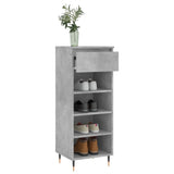 Shoe Cabinet Concrete Grey 40x36x105 cm Engineered Wood 831456