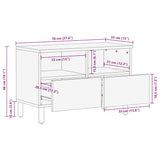 ZNTS TV Cabinet Brown 70x33x46 cm Solid Wood Mango 4017721