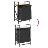 Laundry Basket 1 Compartment with Shelf Sonoma Oak 859071