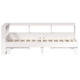 Bookcase Bed without Mattress White 90x200cm Solid Wood Pine 3324548