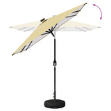 Garden Parasol with LED Lights and Base 200 x 300 cm Polyester 42036246