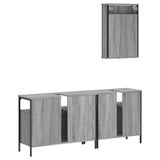 3 Piece Bathroom Furniture Set Grey Sonoma Engineered Wood 3214788