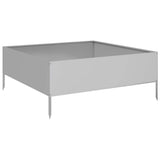 Garden Raised Bed 100x100x25 cm Galvanised Steel 851036