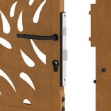 Garden Gate 100x100 cm Weathering Steel Flame Design 4100994
