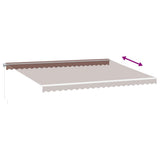 Manual Retractable Awning with LED Brown 500x350 cm 3215396