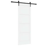 Sliding Door ORKDAL 78 x 211 cm Engineered Wood White and Black 3450303
