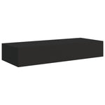 ZNTS Wall-mounted Drawer Shelf Black 60x23.5x10cm MDF 330257