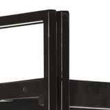 Bookcase Black Solid rough mango wood Medium Durable Bookcase 320627