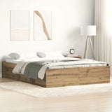 Bed Frame without Mattress Artisan Oak 120x200cm Engineered Wood 3328835