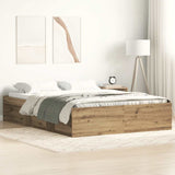 Bed Frame without Mattress Artisan Oak 120x190cm Small Double Engineered Wood 3328877