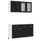 Kitchen Unit LYON 4 pcs Black Oak Engineered Wood 3445848