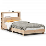 ZNTS Bed Frame without Mattress 100x200 cm Solid Wood Pine 3306426