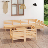 8 Piece Garden Lounge Set Solid Wood Pine 3082919