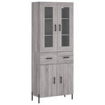 Highboard Grey Sonoma 69.5x34x180 cm Engineered Wood 3198543
