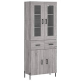 Highboard Grey Sonoma 69.5x34x180 cm Engineered Wood 3198543