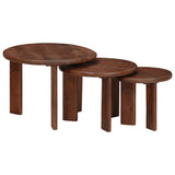 Nesting Coffee Tables 3 pcs Dark Brown Solid Mango Wood 4104659