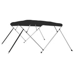 ZNTS 4-bow Bimini Top Black 243x250x131 cm 94813