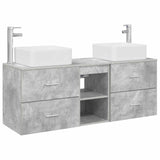 Bathroom Cabinet Set 3 pcs Concrete Grey 49.5 x 41 x 63 cm 3405822