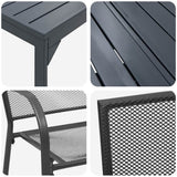 Garden Dining Set 9 pcs Anthracite Powder-coated Steel 3378813