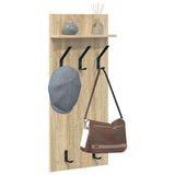 Wall-Mounted Coat Rack with Shelf Sonoma Oak 40 x 10 x 90 cm 874453