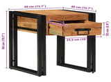 End Table Brown and Black 40 x 40 x 50 cm Solid Acacia Wood 4016714