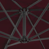 Cantilever Garden Parasol with Aluminium Pole Bordeaux Red 250x250 cm 312304