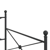 Day Bed without Mattress Black 100x190 cm Steel 4104669