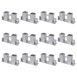 Firewood Stacking Aids 12 pcs Steel Silver 278715