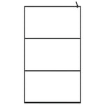 Walk-in Shower Wall with Clear ESG Glass Black 115x195 cm 149151