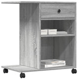Printer Stand with Wheels Grey Sonoma 60x40x68.5 cm 840644