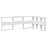 ZNTS Bookcase Bed without Mattress White 120x190cm Solid Wood Pine 3324479