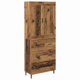 Highboard with Drawer 2 pcs Old Wood Engineered Wood 3415629