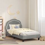 Children's Bed Frame with Headboard Light Grey 80 x 160 cm 42010901