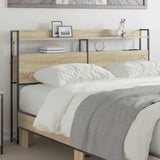 Headboard with Shelf Sonoma oak 120 cm Engineered wood 859686