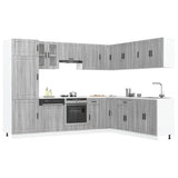 14 Piece Kitchen Cabinet Set "Porto" Grey Sonoma Engineered Wood 3314997