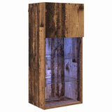 Wall-mounted TV Cabinet with LED Old Wood 40.5 x 30 x 90 cm 882954