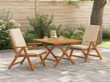 High Back Chair Cushion GEMERT 2 pcs 100% Polyester Cream 945894