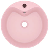 Luxury Wash Basin with Overflow Matt Pink 36x13 cm Ceramic 147032