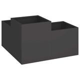 Garden Planter Black 100 x 100 x 48 cm Steel 865848
